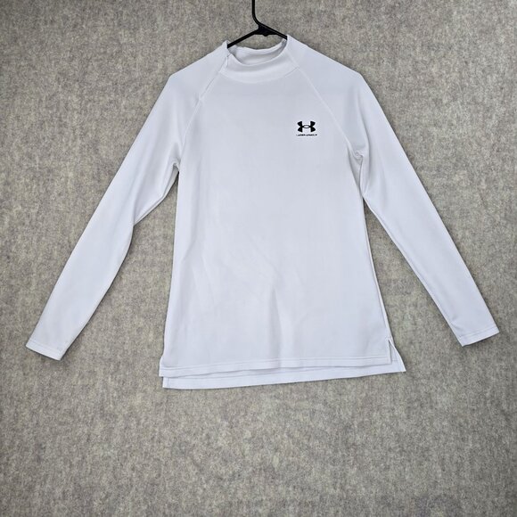 Under Armour Other - Under Armour ColdGear Long Sleeve Shirt M White Fitted